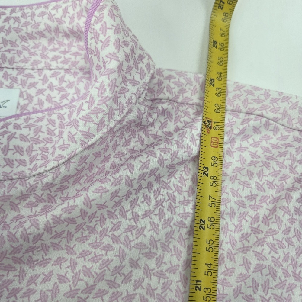 Women's Greg Norman PlayDry Short Sleeve Mock Neck Shirt Medium Napa Valley Pink - Picture 7 of 11